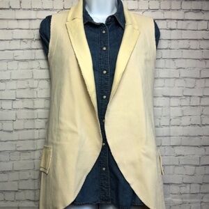 Nicolas & Mark Cotton Leather Vest Size 8